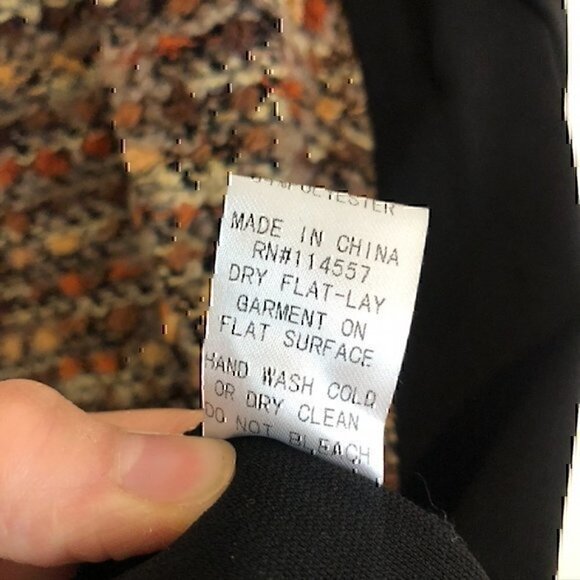 THML ANTHROPOLOGIE ANTHRO Beige Orange Brown Black Nubby Textured Shift Dress S - Picture 8 of 11